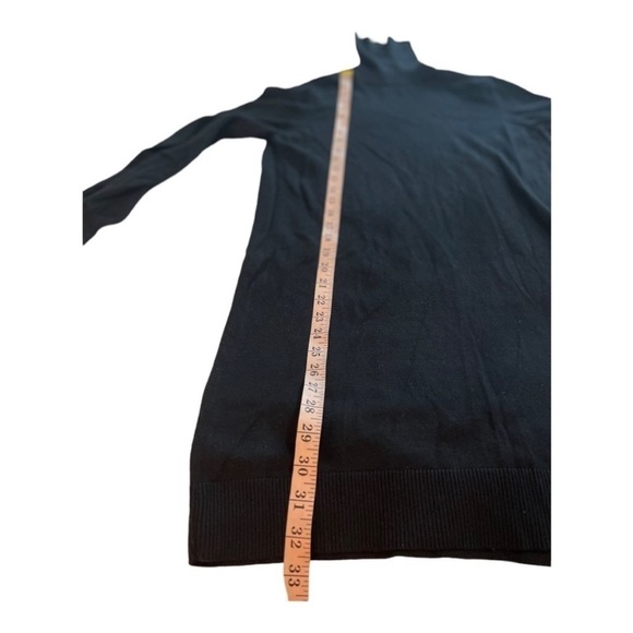 WAYF Black Wool Blend Turtleneck Mini Sweater Dress Size Small - Picture 8 of 11
